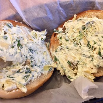 Foundry Provisions - Everything bagel with spinach artichoke cream cheese. Really good! - Coffee & Tea Near Me - Indianapolis, Indiana