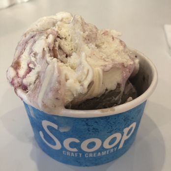 Cosmic Ice Cream - PB AND J scoop over their version of cookies and cream scoop - Ice Cream & Frozen Yogurt Near Me - Webster, Texas Cosmic Ice Cream - PB AND J scoop over their version of cookies and cream scoop - Ice Cream & Frozen Yogurt Near Me - Webster, Texas