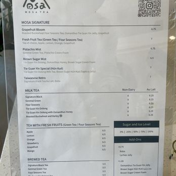 Mosa Tea - Menu - Bubble Tea Near Me - San Diego, California Mosa Tea - Menu - Bubble Tea Near Me - San Diego, California