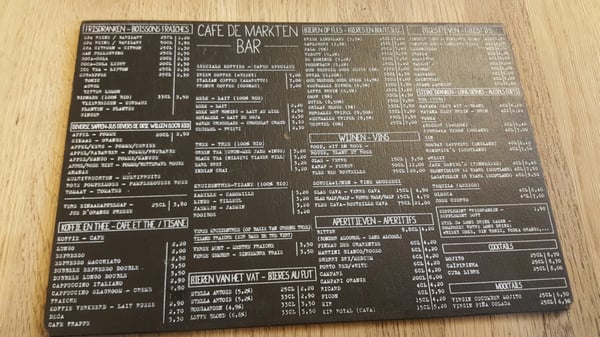 Menu photo 2 Café de Markten Brussels, BRU Menu photo 2 Café de Markten Brussels, BRU