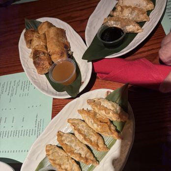 Shogun - Pork and chicken gyoza; beef egg rolls - Japanese Near Me - Racine, Wisconsin