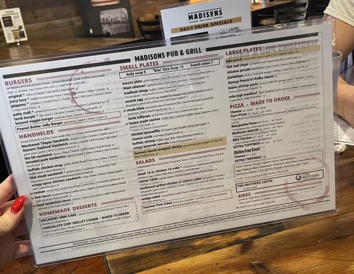 Menu photo 2 Madison's Pub & Grill Willowbrook, IL Menu photo 2 Madison's Pub & Grill Willowbrook, IL