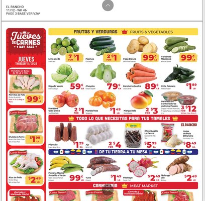 Menu photo 1 El Rancho Supermercado Odessa, TX