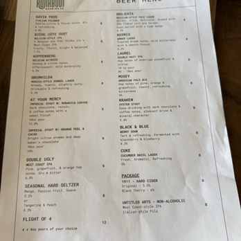 Runabout Brewing - Beer Menu - Brewpubs Near Me - Orlando, Florida