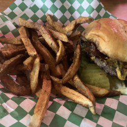 Bacon cheeseburger, grilled onions. Amazing.