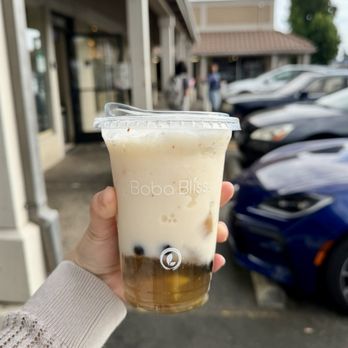 Boba Bliss - Lychee bliss milk tea with boba - Bubble Tea Near Me - Castro Valley, California Boba Bliss - Lychee bliss milk tea with boba - Bubble Tea Near Me - Castro Valley, California
