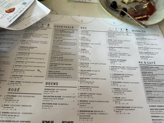 Menu photo 6 Sixty Vines Houston, TX