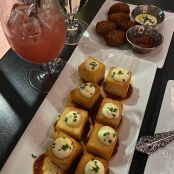 OTRA Restaurant - Halibut croquets and potato cube things (forgot the name) - Tapas/Small Plates Near Me - Providence, Rhode Island