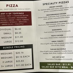 Papa's Pizzaria - Pizza Menu