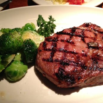 Houston's Restaurant - Hawaiian rib eye (medium rare) w side of Brussels sprouts - Steakhouses Near Me - Pasadena, California Houston's Restaurant - Hawaiian rib eye (medium rare) w side of Brussels sprouts - Steakhouses Near Me - Pasadena, California