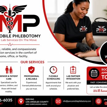 Ponce Mobile Phlebotomy - Laboratory Testing Near Me - Beverly Hills, California Ponce Mobile Phlebotomy - Laboratory Testing Near Me - Beverly Hills, California