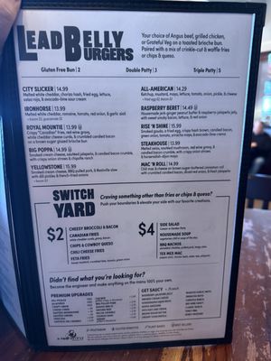 Menu photo 1 LeadBelly Lincoln, NE