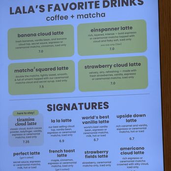 La La Land - Menu 8/16 - Cafes Near Me - Phoenix, Arizona