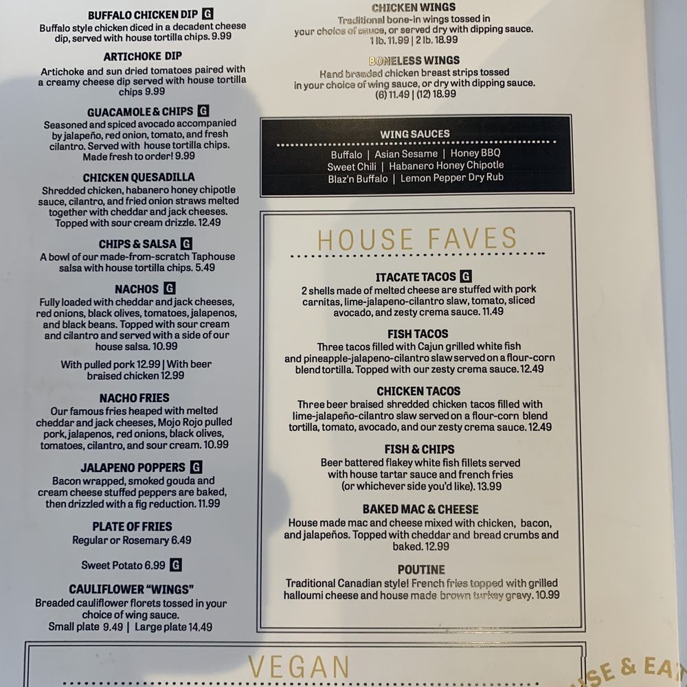 Menu, page 1