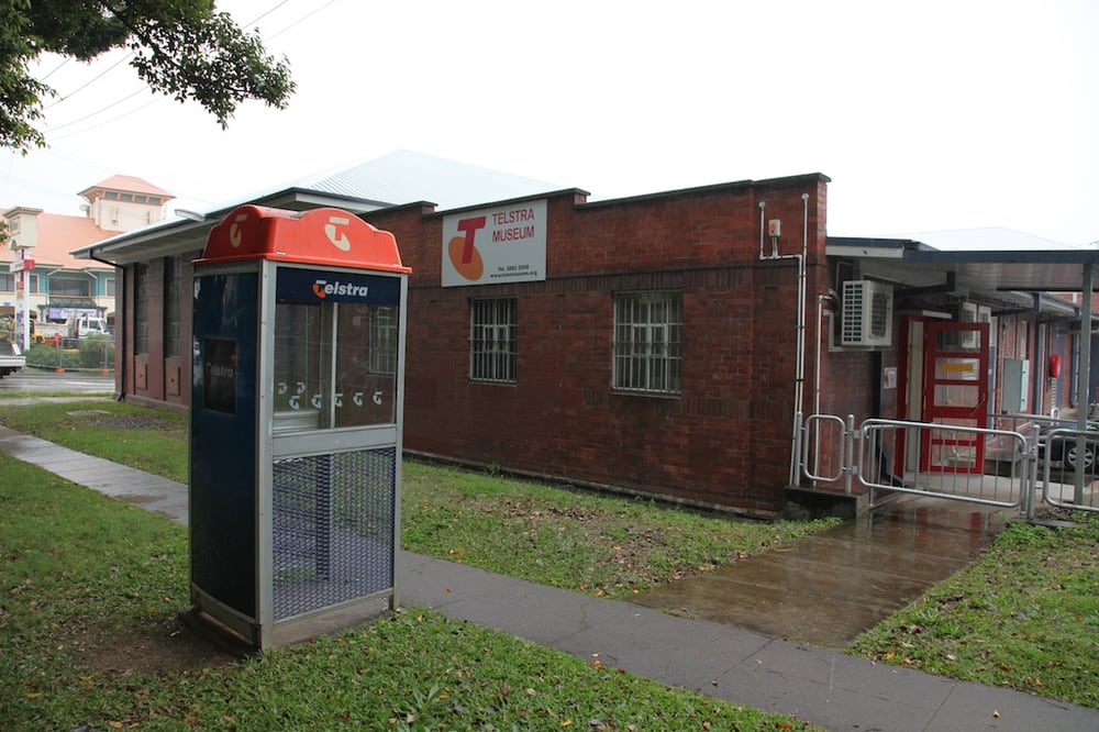 Outside the Queensland Telecommunications Museum (previously called the Telstra Museum)