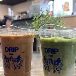 Biscoff cookie latte & banana matcha Biscoff cookie latte & banana matcha