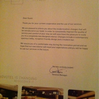 Novotel - Letter about the renovation. - Hotels Near Me - Kraków, Massachusetts