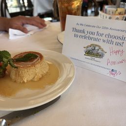 Flan and guava cake.