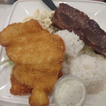Oh My Grill - Kailua - My boyfriend's seafood plate - Barbeque Near Me - Kailua, Hawaii Oh My Grill - Kailua - My boyfriend's seafood plate - Barbeque Near Me - Kailua, Hawaii