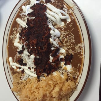Fonda Maria - Chorizo enfrijoladas, filled with chicken. Real good!!! - Mexican Near Me - Downey, California