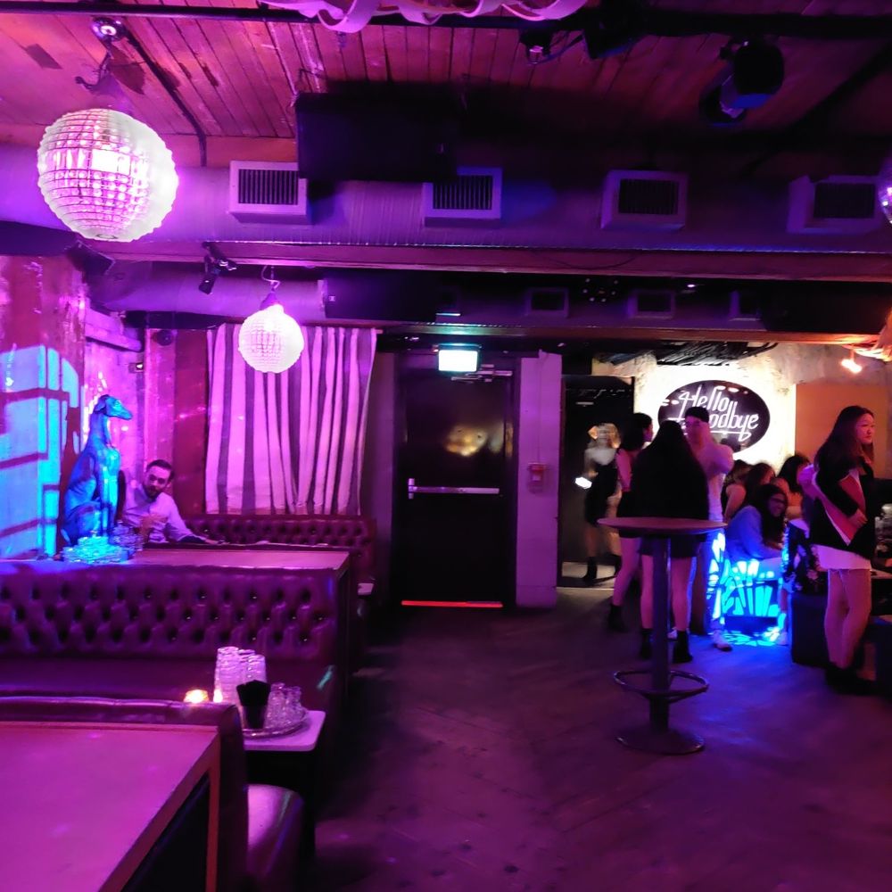 Hello Goodbye - a group of people in a dimly lit room - Bars Near Me - Vancouver, British Columbia