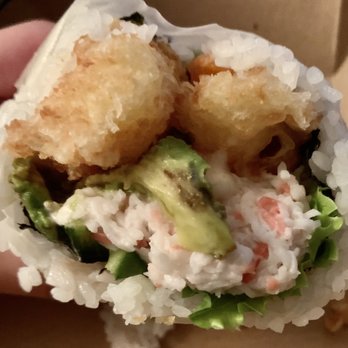 Pocket Sushi - Pokétmon (Imitation Crab, Salmon, Shrimp Tempura, Cilantro, Avocado, Miso Dressing, $12.50)- 4/5 stars - Sushi Bars Near Me - Pleasanton, California Pocket Sushi - Pokétmon (Imitation Crab, Salmon, Shrimp Tempura, Cilantro, Avocado, Miso Dressing, $12.50)- 4/5 stars - Sushi Bars Near Me - Pleasanton, California