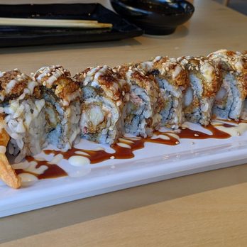 Ai Sushi - Loki Roll (tempura shrimp, snow crab, topped with katsu fried unagi)- sooo good! - Sushi Bars Near Me - Plano, Texas Ai Sushi - Loki Roll (tempura shrimp, snow crab, topped with katsu fried unagi)- sooo good! - Sushi Bars Near Me - Plano, Texas