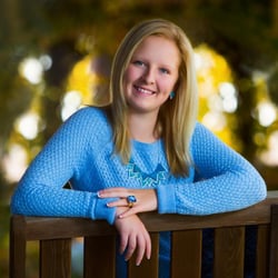 Big Ed's Studio and Gallery - Senior photo session. Shot outside at studio with special lighting.