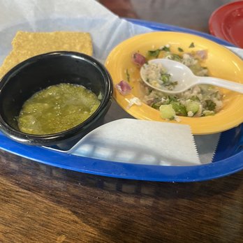 Alta Mar - Tostada and salsa - Seafood Near Me - San Antonio, Texas