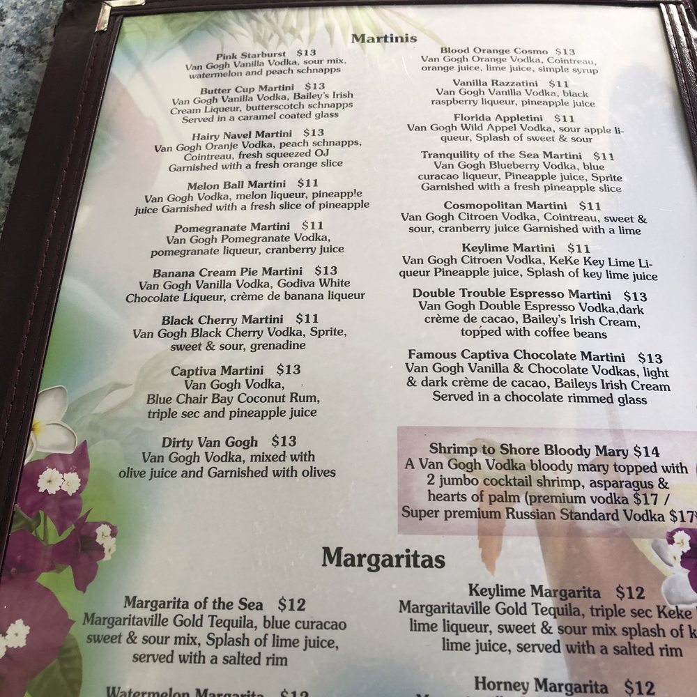 Keylime Bistro - Drink menu - Seafood Near Me - Captiva, Florida Keylime Bistro - Drink menu - Seafood Near Me - Captiva, Florida