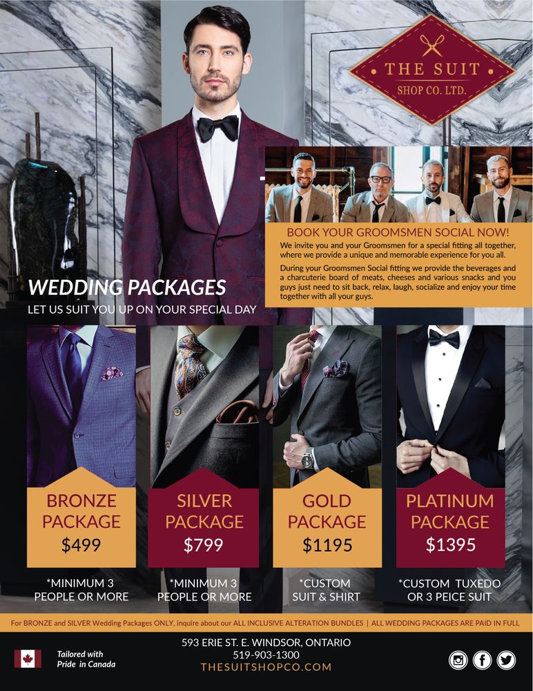 THE SUIT SHOP Updated June 2024 33 Photos 593 Erie Street E, Windsor, Ontario Formal