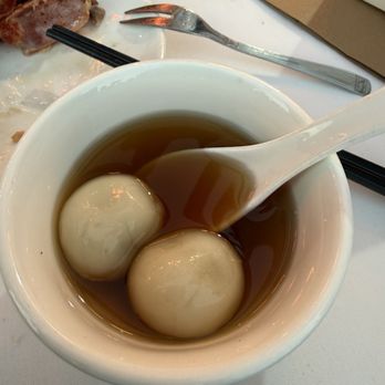 Harborview Restaurant & Bar - Black sesame mochi in ginger tea - Dim Sum Near Me - San Francisco, California Harborview Restaurant & Bar - Black sesame mochi in ginger tea - Dim Sum Near Me - San Francisco, California