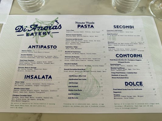 Menu photo 1 DiAnoia's Eatery Pittsburgh, PA