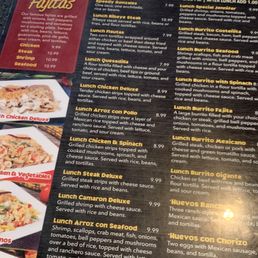 Lunch menu Lunch menu