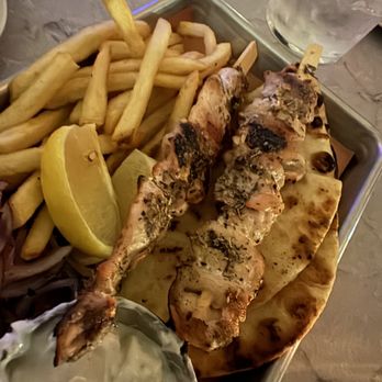 Echoes Cafe - Souvlaki Plate - Greek Near Me - Houston, Texas