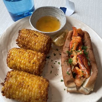 Beacon Corner Bar - Connecticut Lobster Roll with Crispy Corn Wheels - Seafood Near Me - Grand Rapids, Michigan