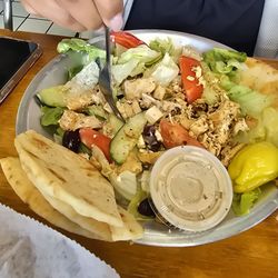 Greek To Me - Yummy Large Greek with chicken. She destroyed it!