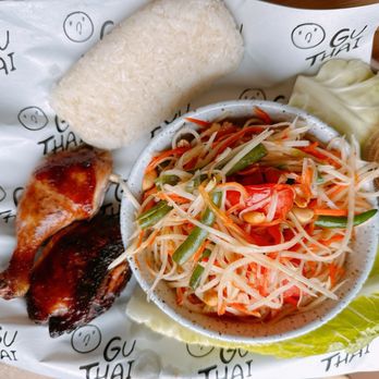 Gu Thai - #11 (Papaya Salad Grilled Chicken) - Thai Near Me - Duluth, Georgia