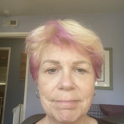 How I came in. Hair damaged and pink.