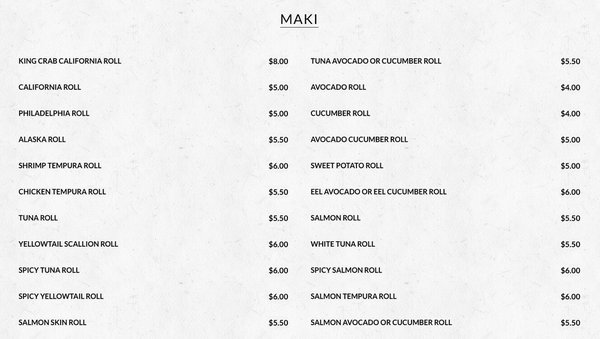 Menu photo 8 Ginza Philadelphia, PA Menu photo 8 Ginza Philadelphia, PA