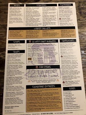 Menu photo 7 22 West Tap and Grill Bridgewater, NJ