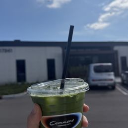 Iced matcha latte