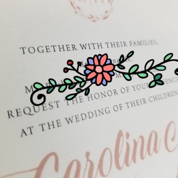 AK Digital Printing - Our wedding invitation. Disregard the stamp covering names - Printing Services Near Me - MONTCLAIR, California