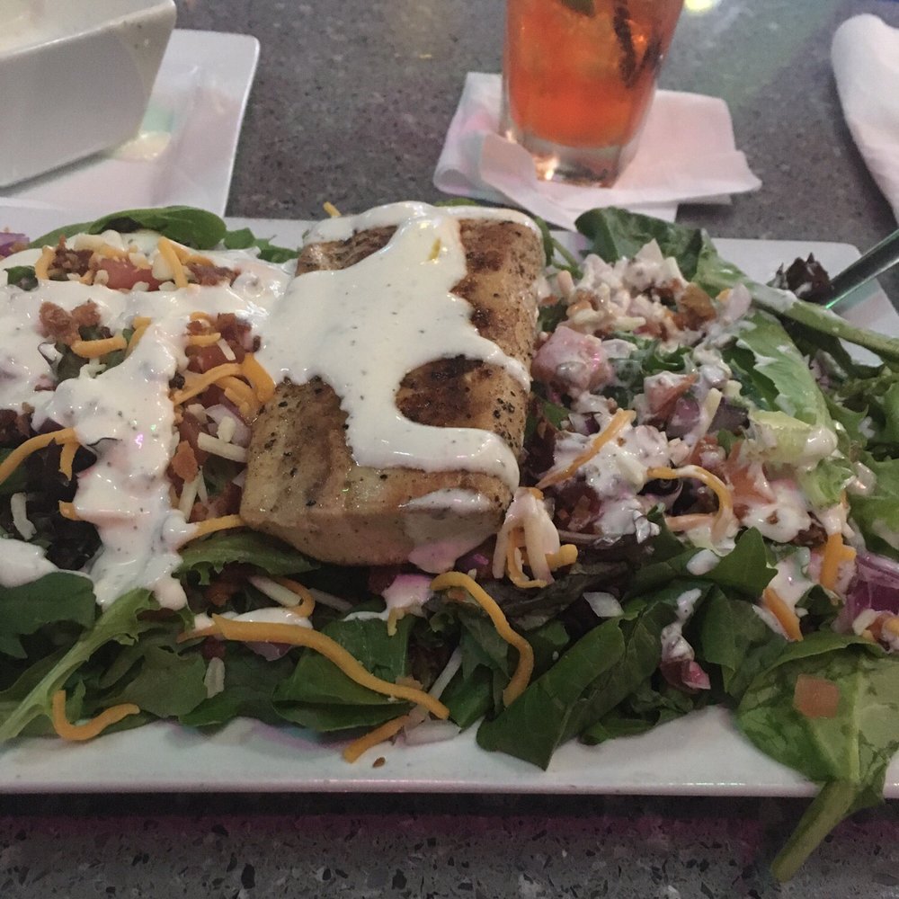 Drunken Donkey - Mahi mahi salad...so yummy and cooked perfect! - American Near Me - The Colony, Texas
