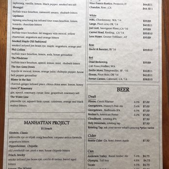 Radiator Whiskey - House Drinks - New American Near Me - Seattle, Washington