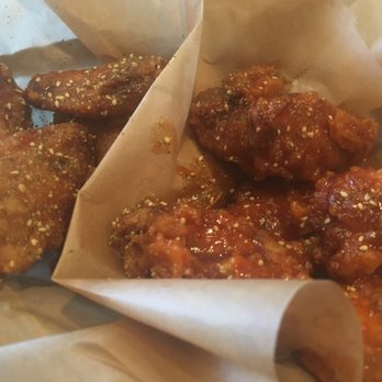 The Chicken On Fire - Soy garlic (L) and Spicy Curry (R) - Chicken Wings Near Me - Castro Valley, California The Chicken On Fire - Soy garlic (L) and Spicy Curry (R) - Chicken Wings Near Me - Castro Valley, California