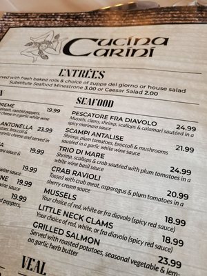 Menu photo 5 Cucina Carini Mount Laurel, NJ