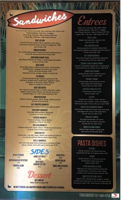 Menu photo 5 Rick's Reef St. Pete Beach, FL