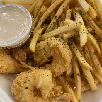 Zero Degrees - Fried shrimp and fries. Garlic - Bubble Tea Near Me - Orlando, Florida