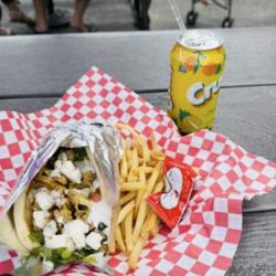 AFC Grill - LAMB GYRO ON PITA w/ FRIES & SODA